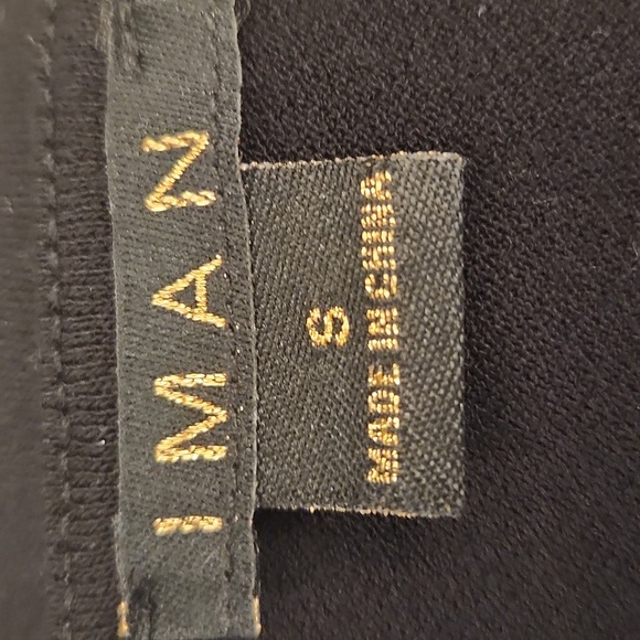 IMAN Women's Black Cap Sleeve Criss-Cross Wrap Neckline Top Size S - Picture 8 of 10